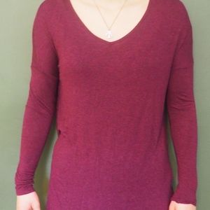 Purple Criss-Cross Long Sleeve